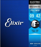 Фото - Струны Elixir Polyweb Anti Rust Steels Electric Super Light 9-42 