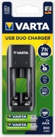 Фото - Зарядка аккумуляторных батареек Varta Value USB Duo Charger + 2xAAA 800 mAh 