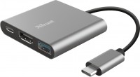 Фото - Картридер / USB-хаб Trust Dalyx 3-in-1 Multiport USB-C Adapter 