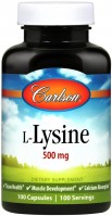 Фото - Аминокислоты Carlson Labs L-Lysine 500 mg 100 cap 