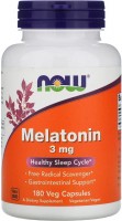 Фото - Аминокислоты Now Melatonin 3 mg 180 cap 