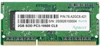 Фото - Оперативная память Apacer DDR3 SO-DIMM 1x2Gb AS02GFA33C9QBGC
