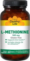 Фото - Аминокислоты Country Life L-Methionine 500 mg 60 tab 