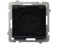 Фото - Розетка Ospel GPH-1RS/m/33/d черный