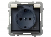 Фото - Розетка Ospel GPH-1RS/m/27/d бежевый