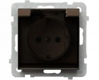 Фото - Розетка Ospel GPH-1RS/m/40/d коричневый