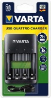 Фото - Зарядка аккумуляторных батареек Varta Value USB Quattro Charger 