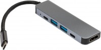 Фото - Картридер / USB-хаб Vinga VCPHTC5AL