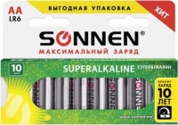 Аккумулятор / батарейка SONNEN Super Alkaline  10xAA