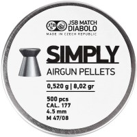 Фото - Пули и патроны JSB Simply 4.5 mm 0.52 g 500 pcs