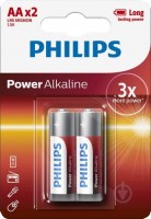 Фото - Аккумулятор / батарейка Philips Power Alkaline  2xAA