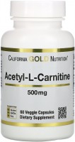 Фото - Сжигатель жира California Gold Nutrition Acetyl-L-Carnitine 500 mg 60 cap 60 шт