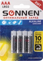 Аккумулятор / батарейка SONNEN Alkaline  4xAAA