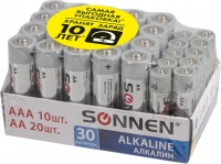 Аккумулятор / батарейка SONNEN Alkaline 20xAA + Alkaline 10xAAA 