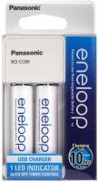 Фото - Зарядка аккумуляторных батареек Panasonic Compact Charger USB + Eneloop 2xAA 1900 mAh 