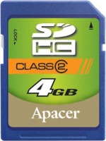 Фото - Карта памяти Apacer SDHC Class 2 4 ГБ
