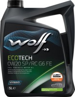 Фото - Моторное масло WOLF Ecotech 0W-20 SP/RC G6 FE 5 л