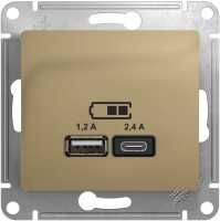 Фото - Розетка Schneider Glossa GSL000439 золотистый