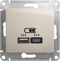 Фото - Розетка Schneider Glossa GSL000939 бежевый