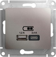 Фото - Розетка Schneider Glossa GSL001239 серебристый