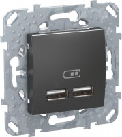 Фото - Розетка Schneider Unica MGU5.418.12ZD графит