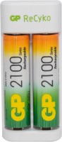 Фото - Зарядка аккумуляторных батареек GP E211 + 2xAA 2100 mAh 