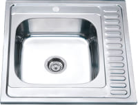 Фото - Кухонная мойка Zerix 60x60 0.4/160 L Z6060L-04-160E 600x600