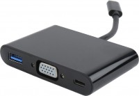 Картридер / USB-хаб Cablexpert A-CM-VGA3in1-01 