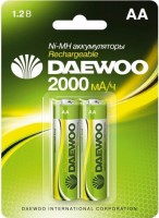 Фото - Аккумулятор / батарейка Daewoo Rechargeable 2xAA 2000 mAh 