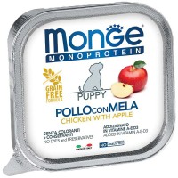 Фото - Корм для собак Monge Monoprotein Fruits Pate Puppy Chicken/Apple 0.15 kg 