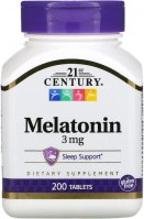 Фото - Аминокислоты 21st Century Melatonin 3 mg 200 tab 