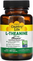 Фото - Аминокислоты Country Life L-Theanine 200 mg 30 cap 