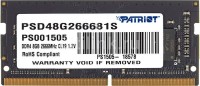 Фото - Оперативная память Patriot Memory Signature SO-DIMM DDR4 1x8Gb PSD48G266681S