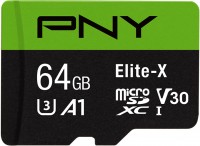 Фото - Карта памяти PNY Elite-X microSDXC Class 10 U3 V30 64 ГБ