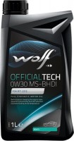 Моторное масло WOLF Officialtech 0W-30 MS-BHDI 1 л