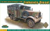 Фото - Сборная модель Ace 2.5t 6x6 Lastkraftwagen (LKW) Einheints-Diesel (1:72) 