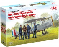 Фото - Сборная модель ICM DH. 82A Tiger Moth with WWII RAF Cadets (1:35) 