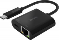 Картридер / USB-хаб Belkin USB-C to Ethernet + Charge Adapter 