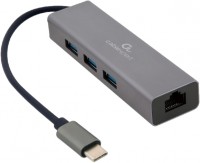 Фото - Картридер / USB-хаб Cablexpert A-CMU3-LAN-01 