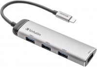 Фото - Картридер / USB-хаб Verbatim USB-C Multiport Hub Four port USB 3.2 Gen 1 