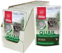 Фото - Корм для кошек Blitz Holistic Pouch with Quail 24 pcs 