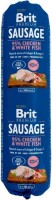 Фото - Корм для собак Brit Premium Sausage Chicken/White Fish 800 g 