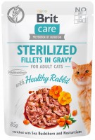 Фото - Корм для кошек Brit Care Sterilized Fillets in Gravy Rabbit 85 g 