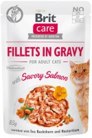 Фото - Корм для кошек Brit Care Fillets in Gravy with Savory Salmon 85 g 