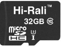 Фото - Карта памяти Hi-Rali microSD class 10 UHS-I U3 + SD adapter 32 ГБ