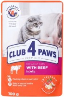 Фото - Корм для кошек Club 4 Paws Adult Beef in Jelly 24 pcs 