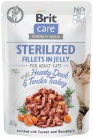 Фото - Корм для кошек Brit Care Sterilized Fillets in Jelly Duck 85 g 