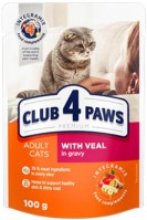 Фото - Корм для кошек Club 4 Paws Adult Veal in Gravy 24 pcs 