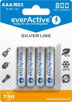 Фото - Аккумулятор / батарейка everActive Silver Line 4xAAA 800 mAh 