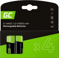 Фото - Аккумулятор / батарейка Green Cell  4xD 8000 mAh